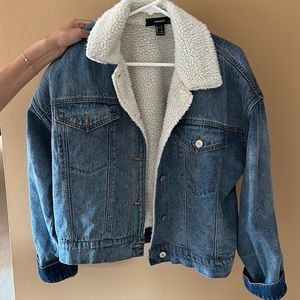 Faux fur lined Jean jacket